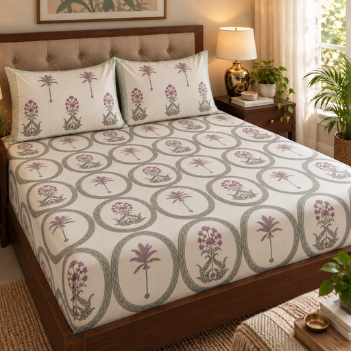 aenak-lilac-palm-handblock-printed-premium-cotton-set-bedsheet