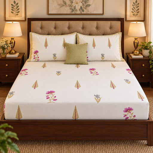 aenak-dusty-mulberry-handblock-premium-cotton-bedsheet-set