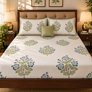 aenak-blue-hibiscus-handblock-printed-premium-cotton-set-bedsheet
