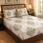 aenak-blue-hibiscus-handblock-printed-premium-cotton-set-bedsheet