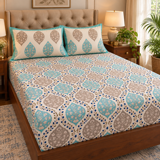 aenak-blue-jaal-handblock-printed-premium-cotton-set-bedsheet