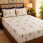 aenak-pink-madhumati-handblock-printed-premium-cotton-fitted-bedsheet-set