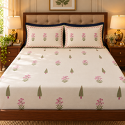 aenak-pink-madhumati-handblock-printed-premium-cotton-fitted-bedsheet-set
