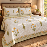 aenak-yellow-dahlia-handblock-reversible-mulmul-cotton-quilt