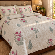 aenak-green-ashoka-handblock-printed-reversible-mulmul-cotton-quilt-beige-base