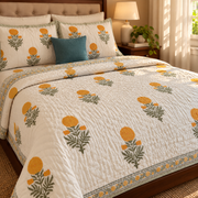 aenak-golden-marigold-handblock-reversible-mulmul-cotton-quilt