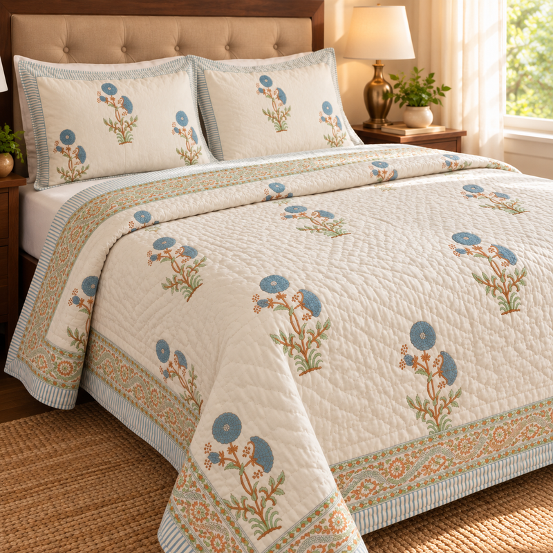 aenak-yellow-chevron-elephant-handblock-reversible-mulmul-cotton-quilt-copy