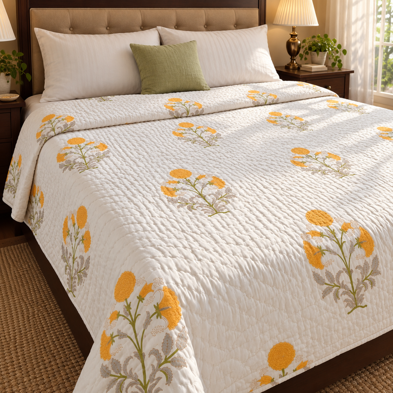 aenak-yellow-marigold-handblock-printed-reversible-mulmul-cotton-quilt-copy