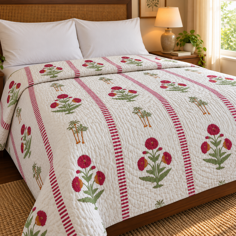 aenak-red-dahlia-handblock-printed-reversible-mulmul-cotton-quilt