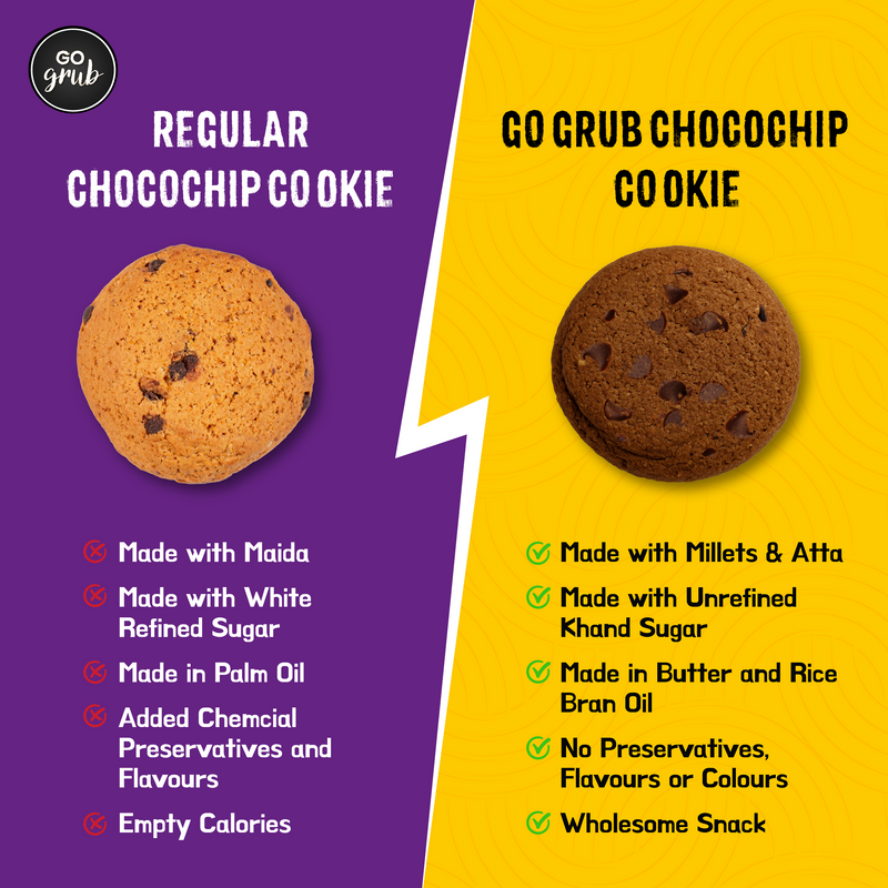 Cookie Duo - Millet Chocolate Chip + Whole Wheat Cumin | 4-Pack (9 oz / 256g)