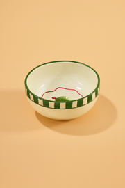 Nurture India Christmas Tree Green Ceramic Bowl Large Small