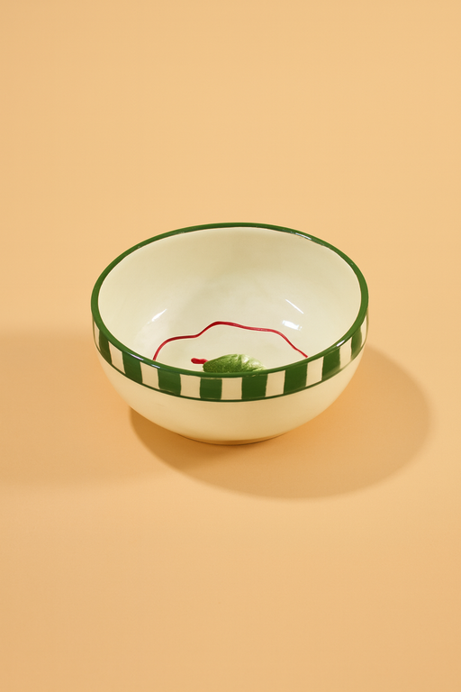 Nurture India Christmas Tree Green Ceramic Bowl Large Small