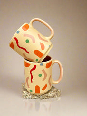 Nurture India Confetti Ceramic Stoneware Mug 14-oz