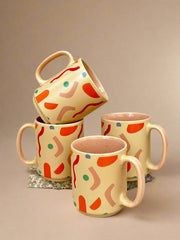 Nurture India Confetti Ceramic Stoneware Mug 14-oz