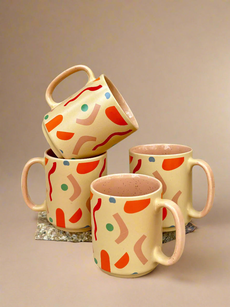 Nurture India Confetti Ceramic Stoneware Mug 14-oz