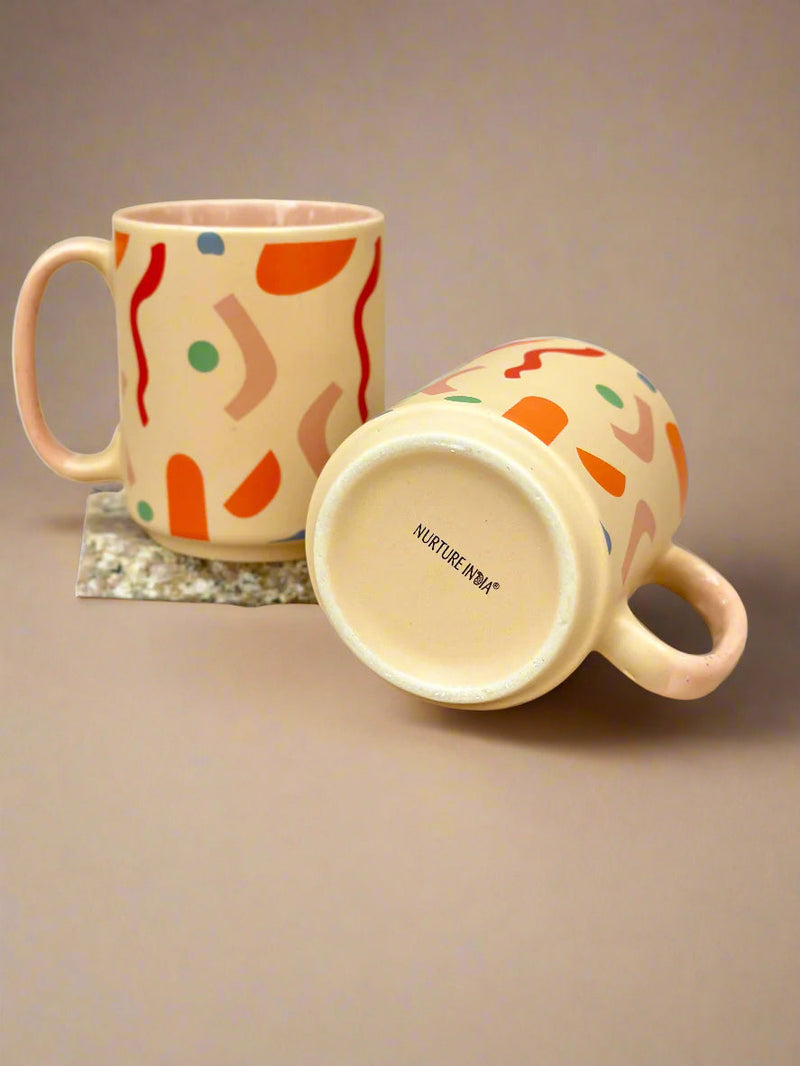 Nurture India Confetti Ceramic Stoneware Mug 14-oz