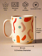 Nurture India Confetti Ceramic Stoneware Mug 14-oz