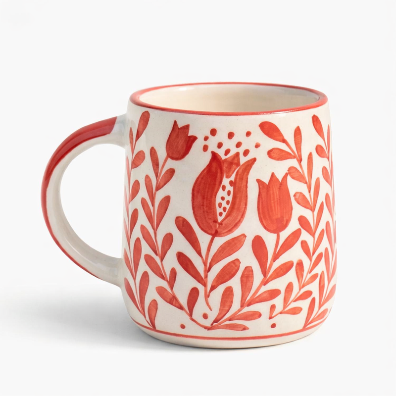nurture-india-anaar-floral-folk-art-ceramic-mug-red