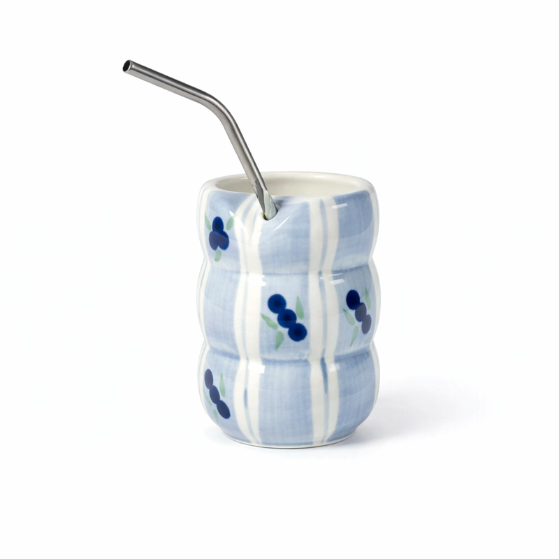 nurture-india-blue-berry-ceramic-glass-with-straw