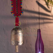 Copper Coated Iron Chimes-Bell with Leather (Pink) – Metal Wind Chimes