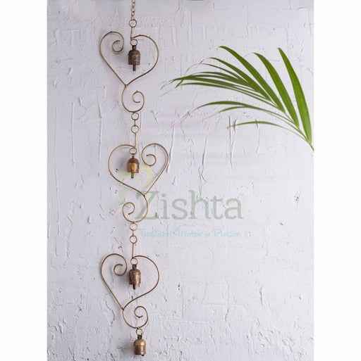 Copper Coated Iron Chimes-Heart – Metal Wind Chimes