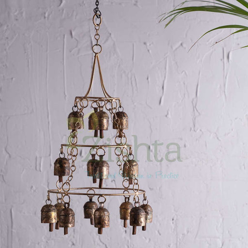 Copper Coated Iron Chimes- Jhumar 16 – Metal Wind Chimes