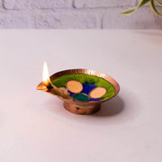 Copper Enamel Diya – Oil Lamp