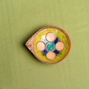 Copper Enamel Diya (Set Of 4) – Decorative Oil Lamp Set