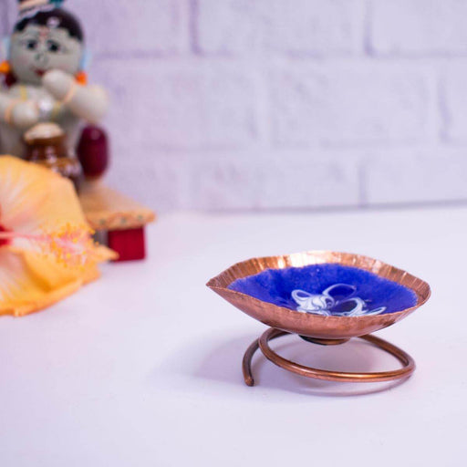 Copper Enamel Spring Diya – Oil Lamp