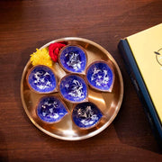 Copper Enamel Spring Diya – Oil Lamp