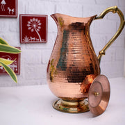 Copper Water Curved Jug: Traditional Design – Copper Water Jug