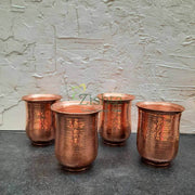 Copper Water Curved Jug: Traditional Design with 4 Glasses – Copper Water Jug