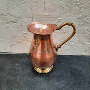 Copper Water Curved Jug: Traditional Design with 4 Glasses – Copper Water Jug