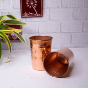 Copper Water Tumbler-Glass Set – Copper Drinking Glass Set