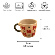 Nurture India Coquette Bows Mug Red 10-oz