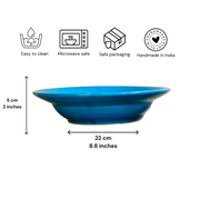 Nurture India Have It All Pasta Bowl Bright Blue