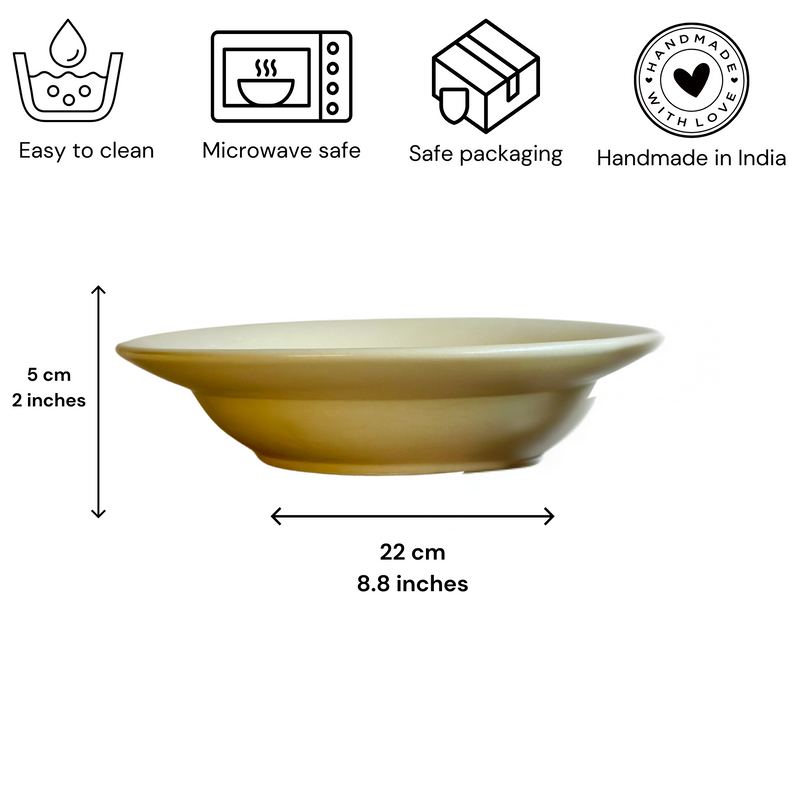 Nurture India Have It All Pasta Bowl Beige Basics