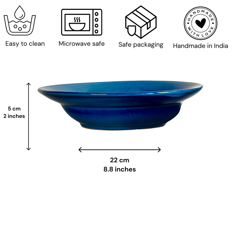 Nurture India Have It All Pasta Bowl Cobalt Blue