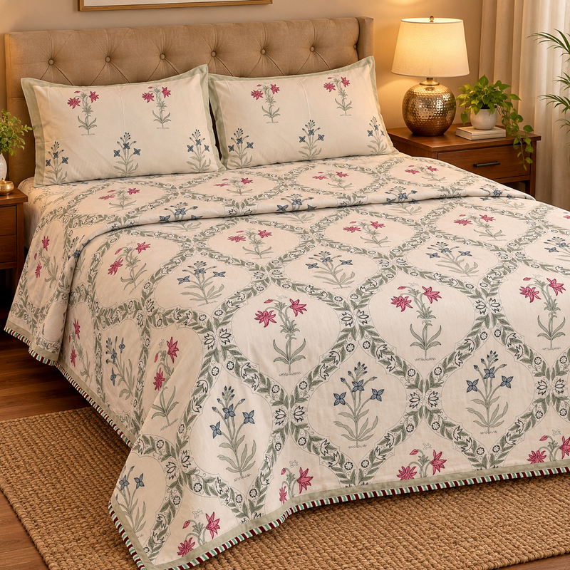aenak-pink-blue-floral-jaal-handblock-mulmul-cotton-reversible-dohar