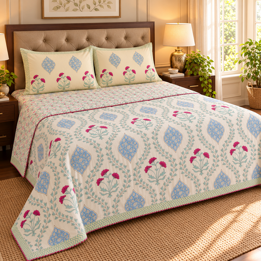 aenak-pink-poppy-jaal-handblock-printed-mulmul-cotton-reversible-dohar-non-white