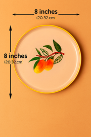 Nurture India Mango Ceramic Snack Plate 8-Inch