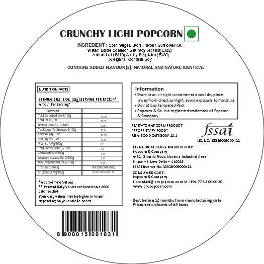Crunchy Lychee Popcorn
