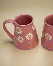 Nurture India Garden Bloom Mug Pink Floral Design 12-oz