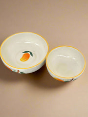 Nurture India Mango Leaf Ceramic Bowl Large Small