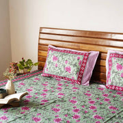 local-kala-baagh-green-a-king-size-double-bed-bedsheet-fitted-bedsheet