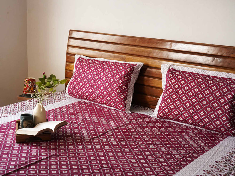 local-kala-basant-red-a-king-size-double-bed-bedsheet-fitted-bedsheet