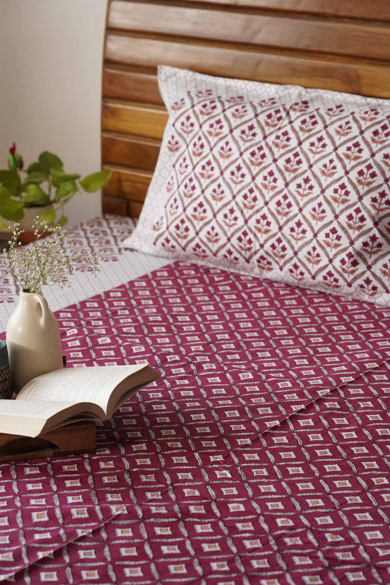 local-kala-basant-red-single-bed-bedsheet-60-x-90-inches