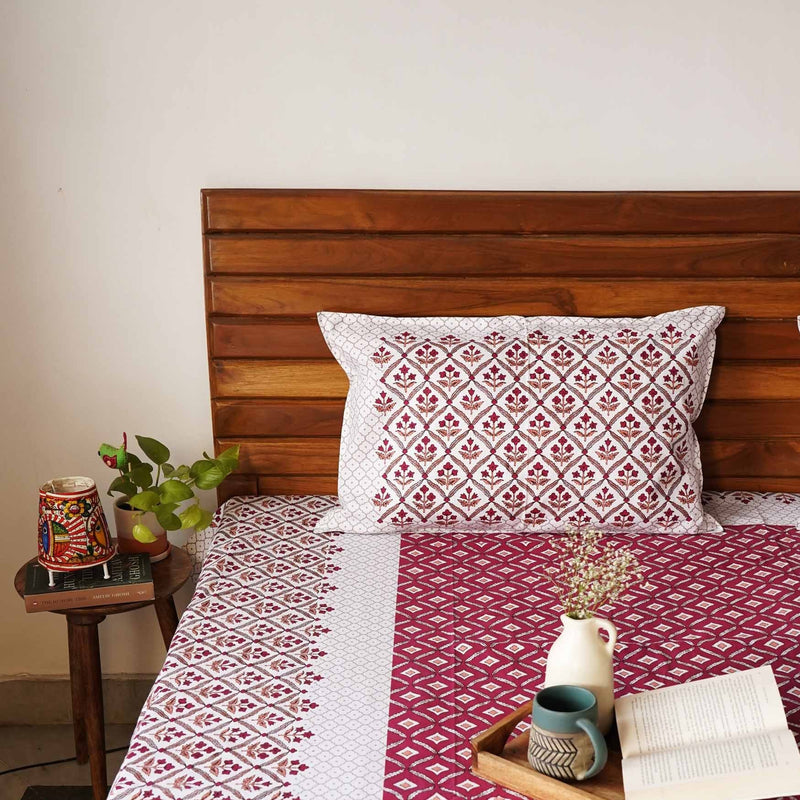 local-kala-basant-red-a-king-size-double-bed-bedsheet-fitted-bedsheet
