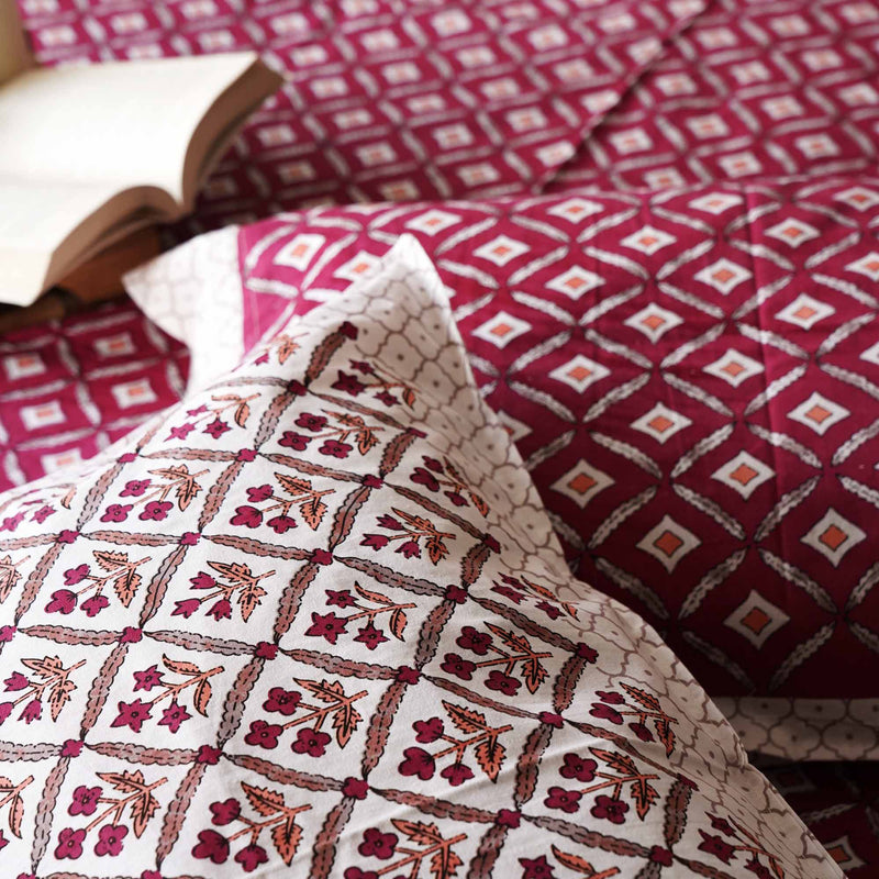 local-kala-basant-red-a-king-size-double-bed-bedsheet-fitted-bedsheet