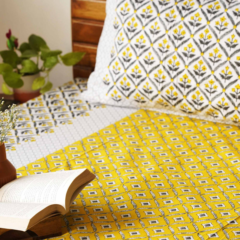 local-kala-basant-yellow-single-bed-bedsheet-60-x-90-inches